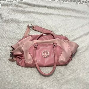 Vintage LuLulemon bag, pink, leather